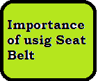 Importance of using Seat Belt
